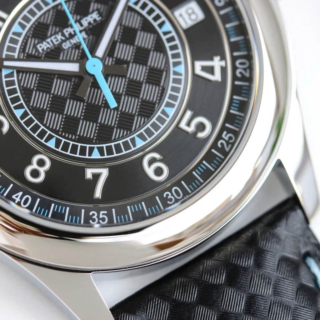 Super Clone Patek Philippe Calatrava 6007A Steel 40mm Black Tiffany Dial — case and bezel