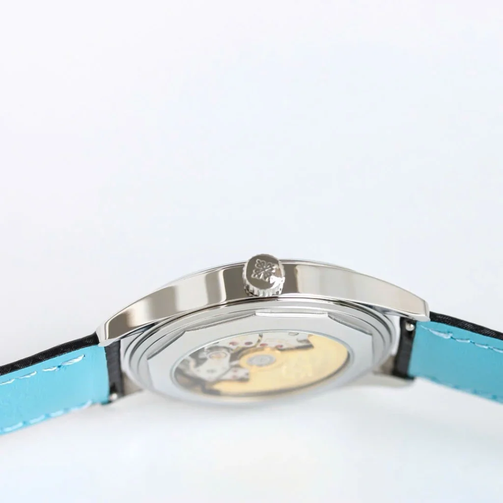 Super Clone Patek Philippe Calatrava 6007A Steel 40mm Black Tiffany Dial — clasp and links