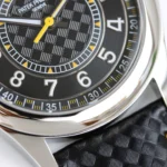 Super Clone Patek Philippe Calatrava 6007A Steel 40mm Ebony Black Dial — side profile