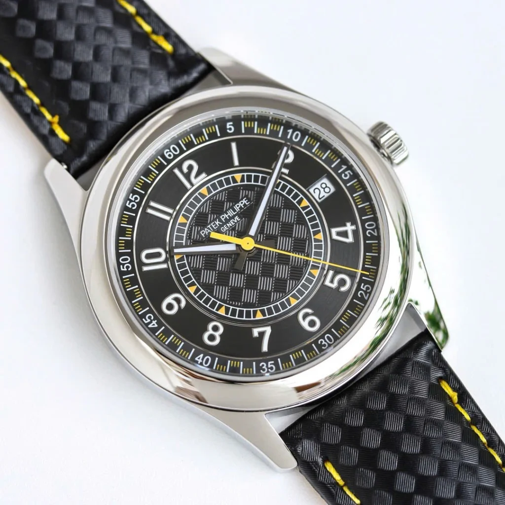 Super Clone Patek Philippe Calatrava 6007A Steel 40mm Ebony Black Dial — clasp and links