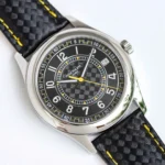 Super Clone Patek Philippe Calatrava 6007A Steel 40mm Ebony Black Dial — clasp and links
