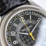 Super Clone Patek Philippe Calatrava 6007A Steel 40mm Ebony Black Dial — on leather display