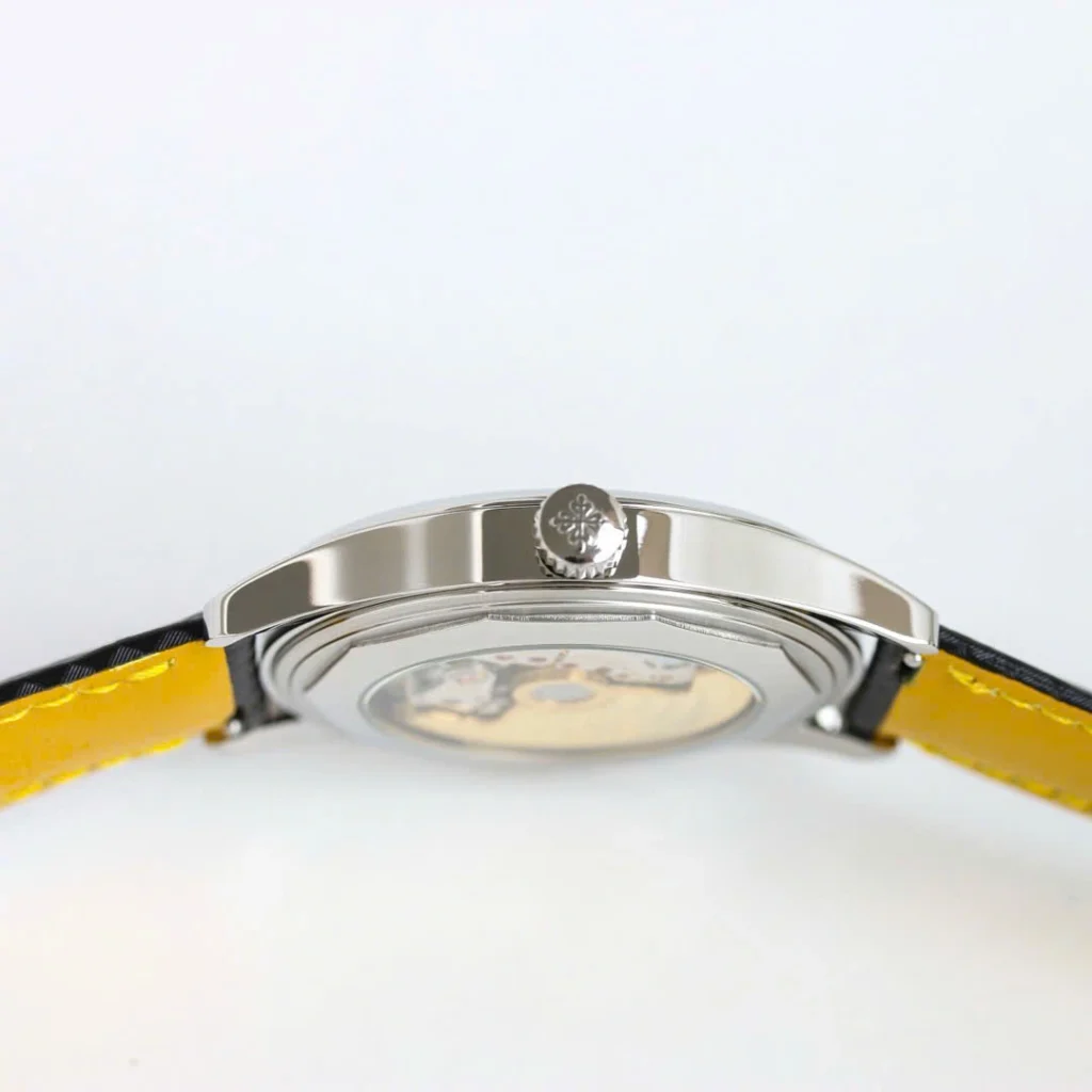 Super Clone Patek Philippe Calatrava 6007A Steel 40mm Ebony Black Dial — movement / caseback view