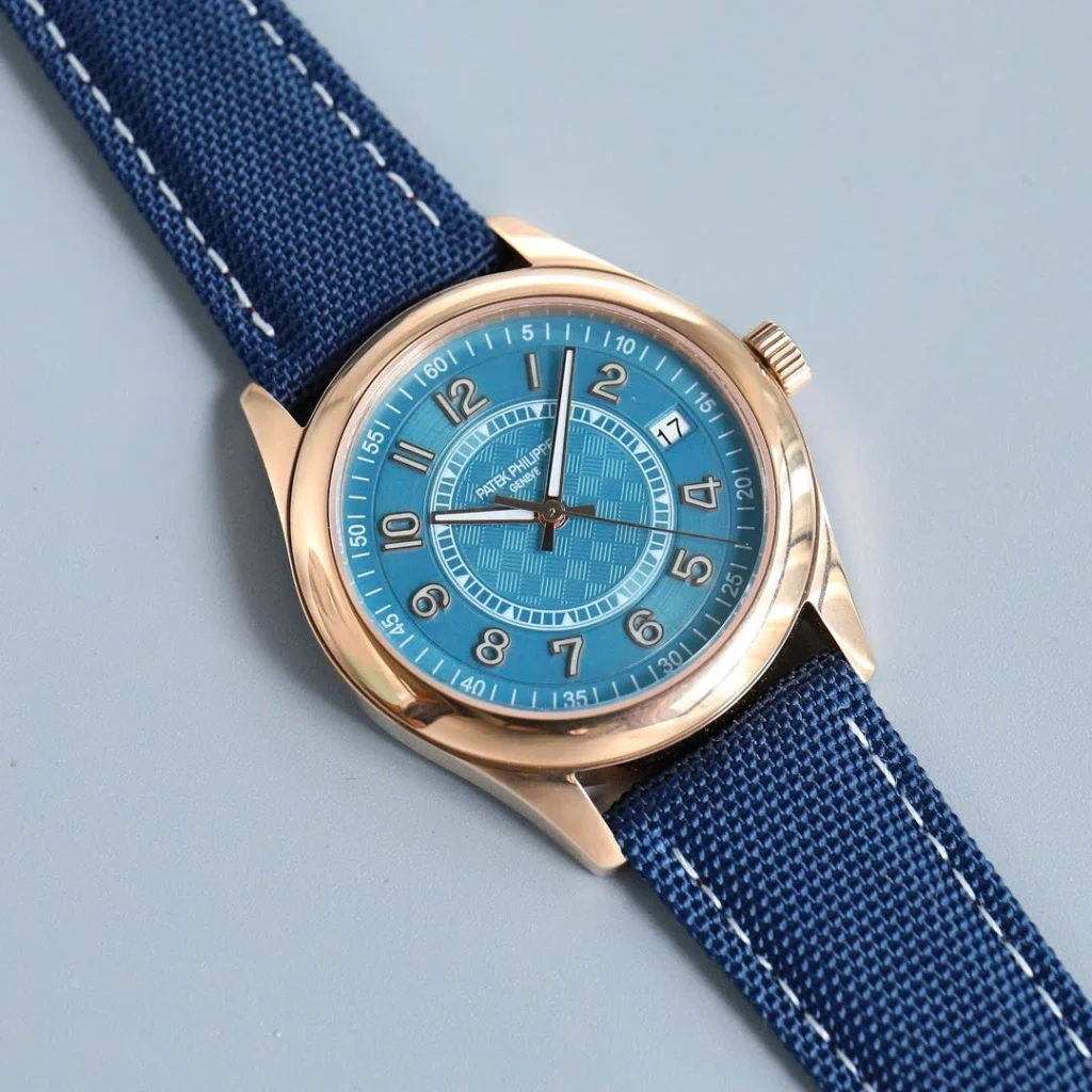 Super Clone Patek Philippe 42mm Steel — on leather display