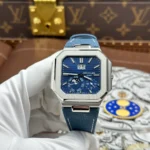 Super Clone Patek Philippe Cubitus 5822P-001 Platinum Instantaneous Grand Date Day Moon Phases — dial close-up