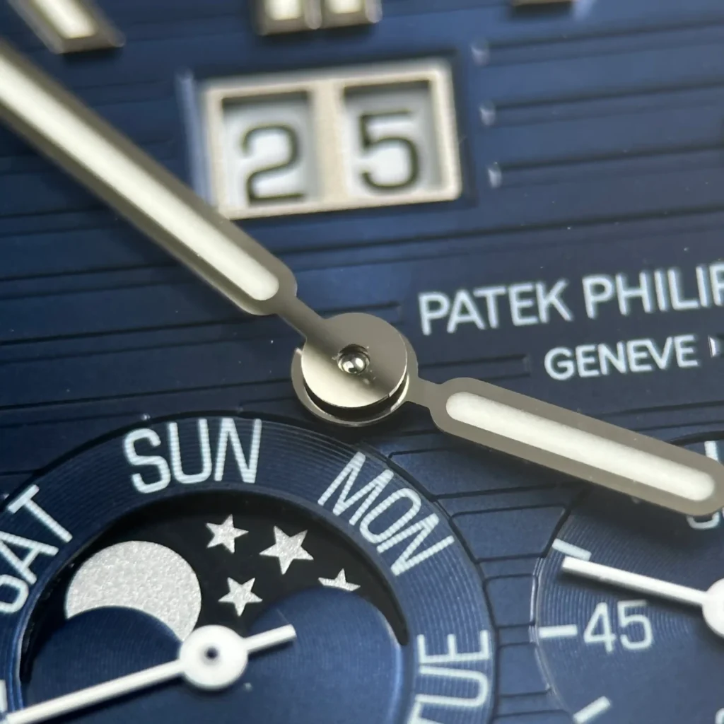 Super Clone Patek Philippe Cubitus 5822P-001 Platinum Instantaneous Grand Date Day Moon Phases — movement / caseback view