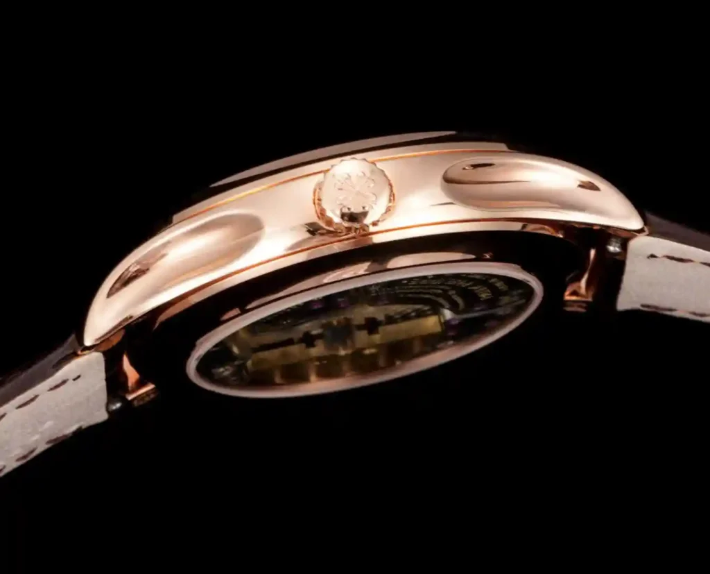 Super Clone Patek Philippe Steel — on leather display