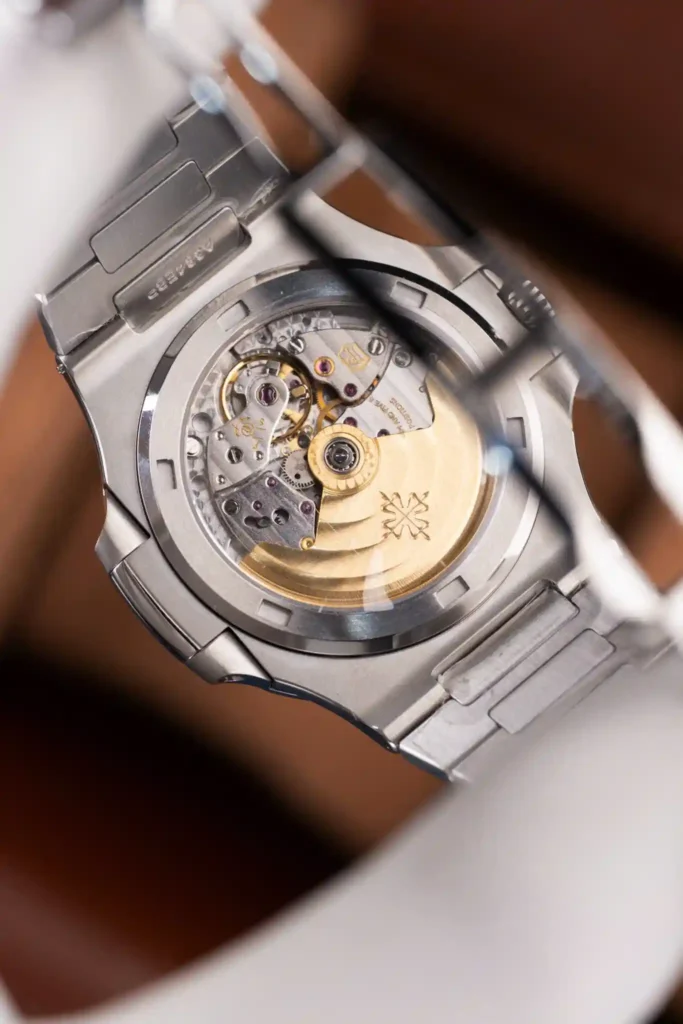 Super Clone Patek Philippe Nautilus 5711/1A-010 40mm Blue Dial V3 Update — movement / caseback view