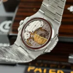 Super Clone Patek Philippe Nautilus 5712/1A 40mm Blue Dial Full Moissanite Hongkong – Customize Diamod — view 9