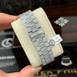 Super Clone Patek Philippe Nautilus 5712/1A 40mm Custom Full Moissanite Baguette HongKong – Customize Diamod — view 10