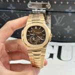 Super Clone Patek Philippe Nautilus 5712/1R – 001 Chocolate Dial V3 — dial close-up