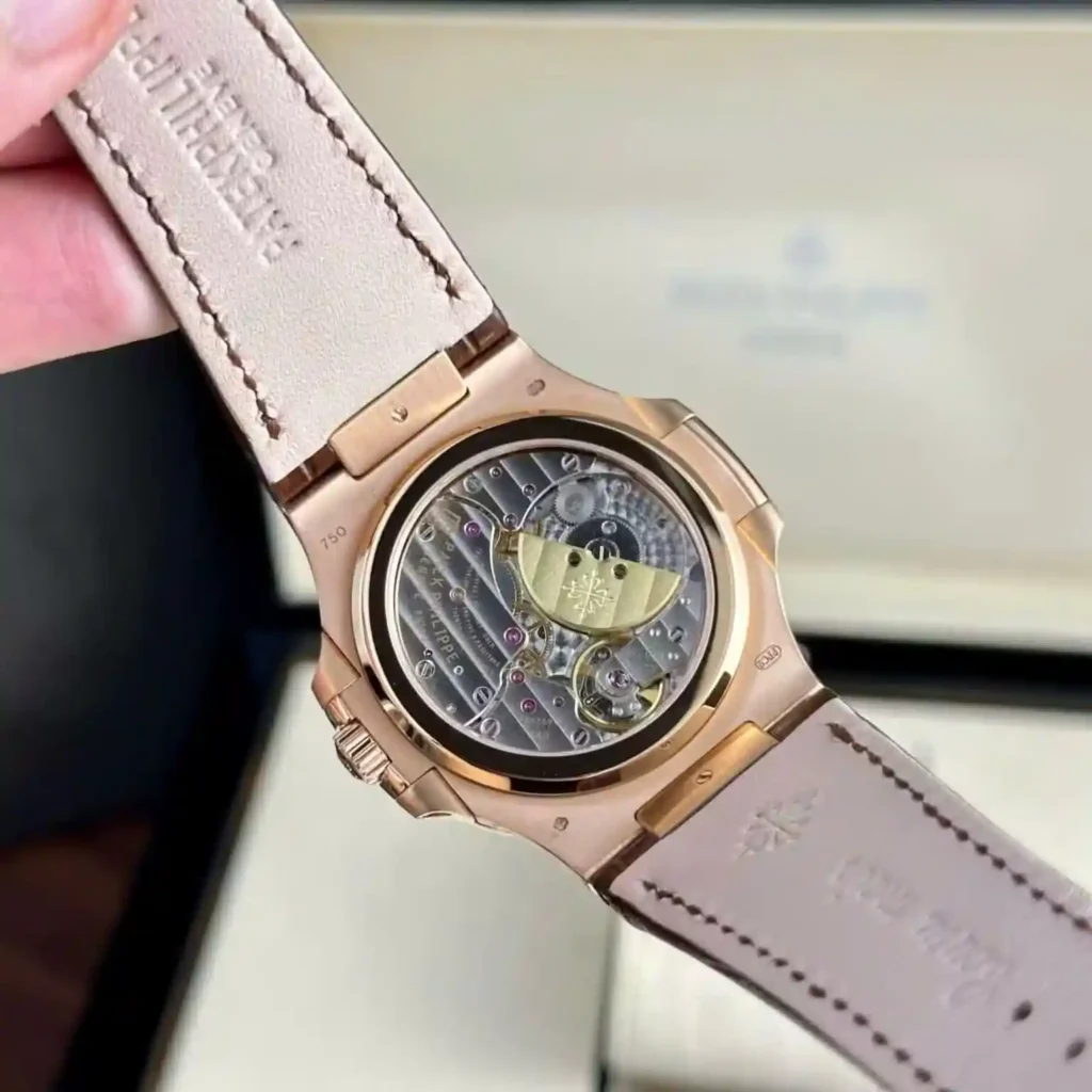 Super Clone Patek Philippe Nautilus 5712/1R – 001 Grey Dial V3 — movement / caseback view