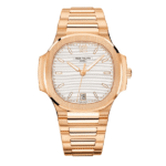 Super Clone Patek Philippe Nautilus 7118/1R-001 35.2mm White Dial Rose Gold