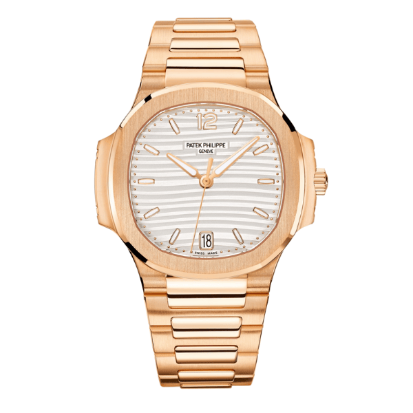 Super Clone Patek Philippe Nautilus 7118/1R-001 35.2mm White Dial Rose Gold