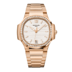 Super Clone Patek Philippe Nautilus 7118/1R-011 32.5mm White Dial Rose Gold