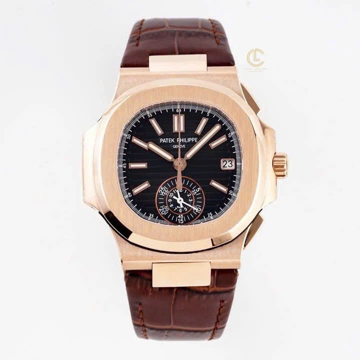 Super Clone Patek Philippe Nautilus Chronograph 5980/1AR-001 40.5mm Black Dial