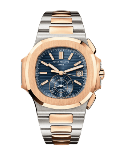 Super Clone Patek Philippe Nautilus Chronograph 5980/1AR-001 40.5mm Blue Dial Rose Gold Demi – Swiss SuperClone