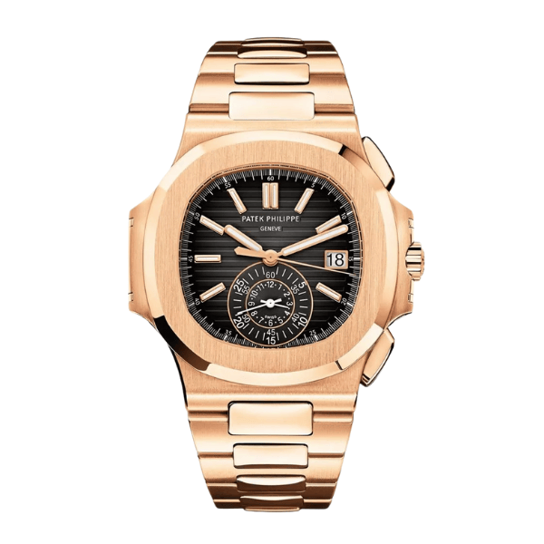 Super Clone Patek Philippe Nautilus Chronograph 5980/1R-001 40mm Black-Gray Dial Rose Gold