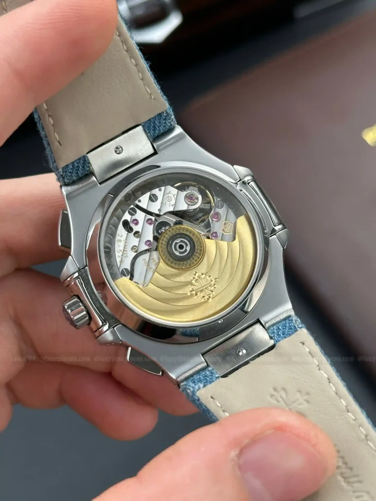 Super Clone Patek Philippe Nautilus 40mm Steel Bracelet Steel — movement / caseback view