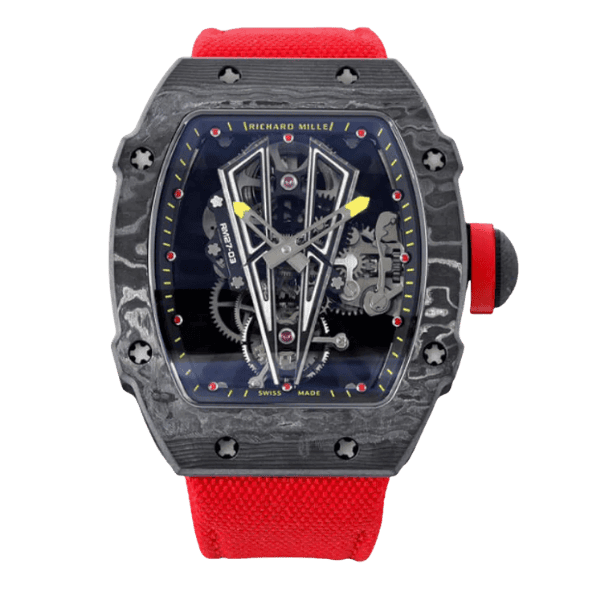 Super Clone Richard Mille RM 27-03 Richard Mille 42mm Carbon Đen 43gram