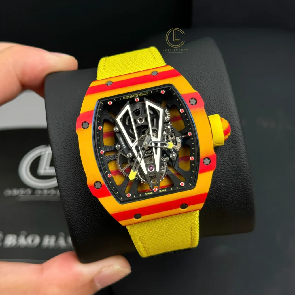 Super Clone Richard Mille RM 27-03 Richard Mille Rafael Nadal Shock Resistance 42mm Carbon — dial close-up