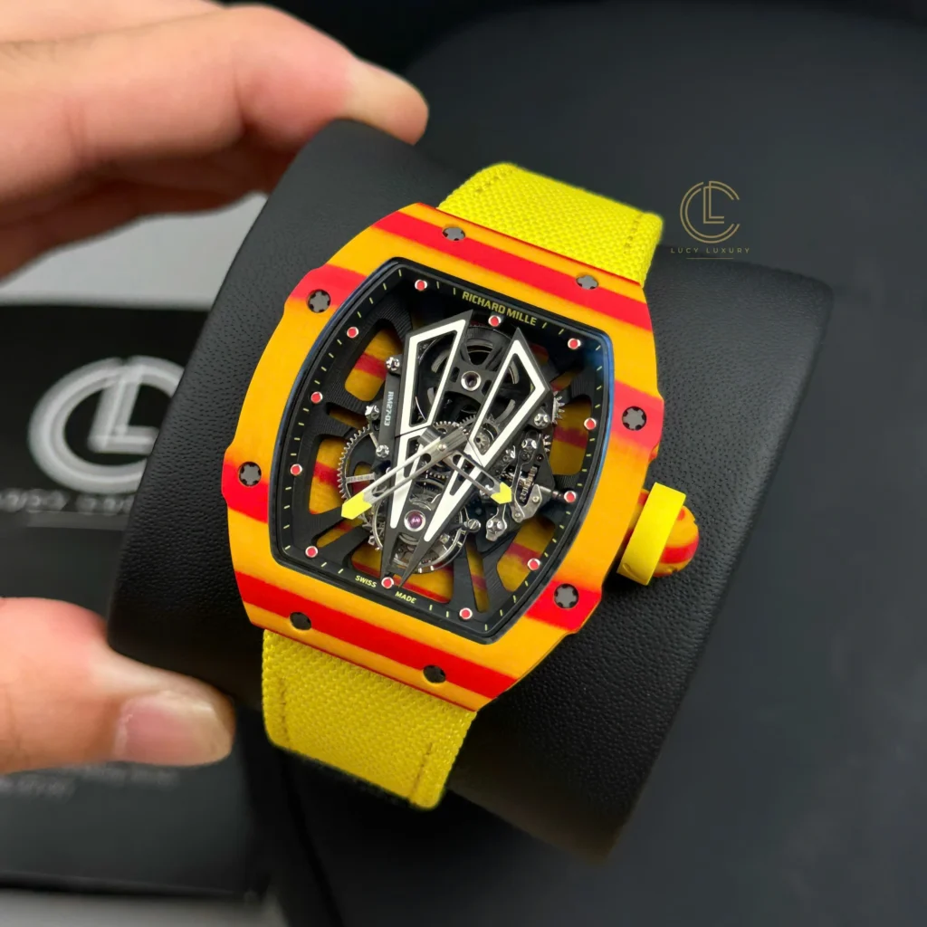 Super Clone Richard Mille RM 27-03 Richard Mille Rafael Nadal Shock Resistance 42mm Carbon — case and bezel
