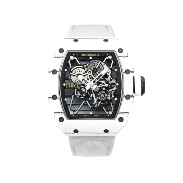 Super Clone Richard Mille RM 35-01 RICHARD MILLE Rafa White Cacbon NTPT 42mm