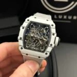 Super Clone Richard Mille RM 35-01 RICHARD MILLE Rafa White Cacbon NTPT 42mm — case and bezel
