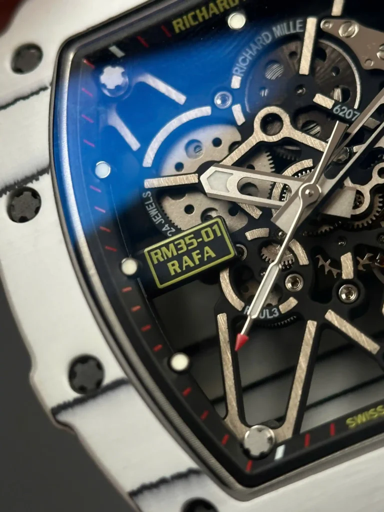 Super Clone Richard Mille RM 35-01 RICHARD MILLE Rafa White Cacbon NTPT 42mm — side profile