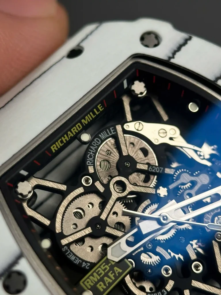 Super Clone Richard Mille RM 35-01 RICHARD MILLE Rafa White Cacbon NTPT 42mm — clasp and links