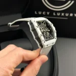 Super Clone Richard Mille RM 35-01 RICHARD MILLE Rafa White Cacbon NTPT 42mm — movement / caseback view