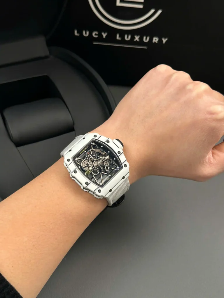 Super Clone Richard Mille RM 35-01 RICHARD MILLE Rafa White Cacbon NTPT 42mm — view 9