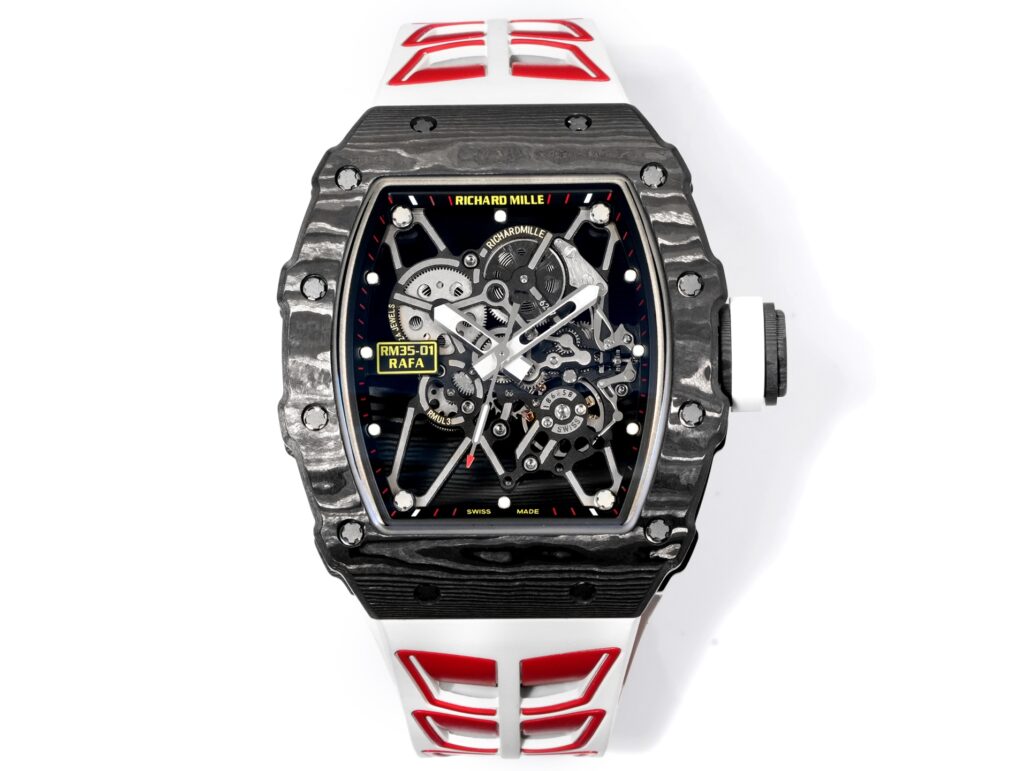 Super Clone Richard Mille RM 35-01 Rafael Nadal Carbon Fiber Velcro Strap