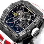 Super Clone Richard Mille RM 35-01 Rafael Nadal Carbon Fiber Velcro Strap — dial close-up