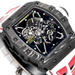 Super Clone Richard Mille RM 35-01 Rafael Nadal Carbon Fiber Velcro Strap — case and bezel