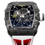 Super Clone Richard Mille RM 35-01 Rafael Nadal Carbon Fiber Velcro Strap — side profile