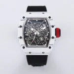 Super Clone Richard Mille RM 35-01 Richard Mille Rafa Cacbon NTPT Black Strap 42mm — dial close-up