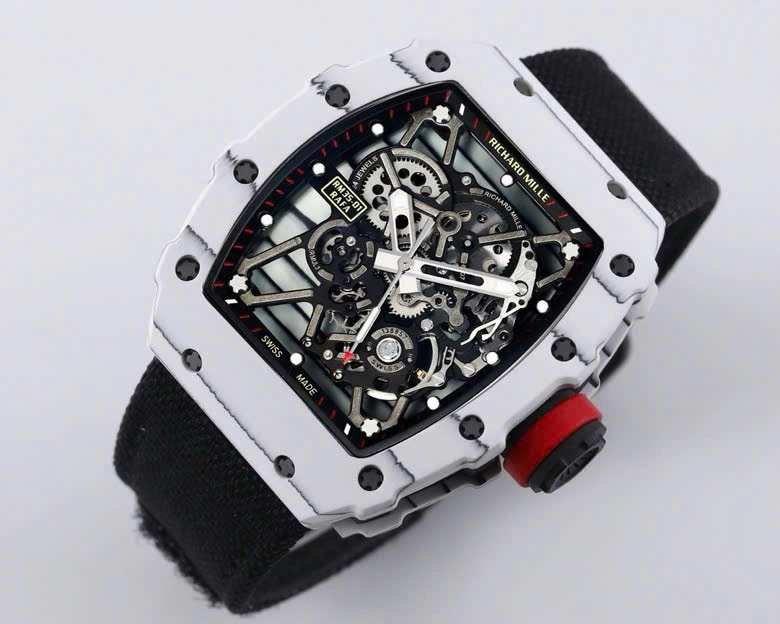 Super Clone Richard Mille RM 35-01 Richard Mille Rafa Cacbon NTPT Black Strap 42mm — case and bezel