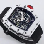 Super Clone Richard Mille RM 35-01 Richard Mille Rafa Cacbon NTPT Black Strap 42mm — bracelet detail