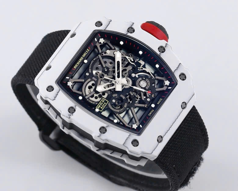 Super Clone Richard Mille RM 35-01 Richard Mille Rafa Cacbon NTPT Black Strap 42mm — bracelet detail