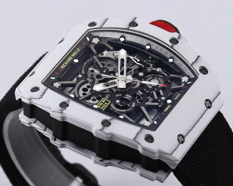 Super Clone Richard Mille RM 35-01 Richard Mille Rafa Cacbon NTPT Black Strap 42mm — side profile