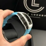 Super Clone Richard Mille RM 35-01 Richard Mille Rafa Cacbon NTPT Blue Strap 42mm — view 9
