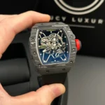 Super Clone Richard Mille RM 35-01 Richard Mille Rafa Cacbon NTPT Full Black 42mm — bracelet detail