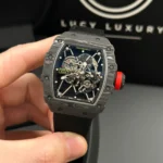 Super Clone Richard Mille RM 35-01 Richard Mille Rafa Cacbon NTPT Full Black 42mm — side profile