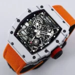 Super Clone Richard Mille RM 35-01 Richard Mille Rafa Cacbon NTPT Orange Strap 42mm — case and bezel