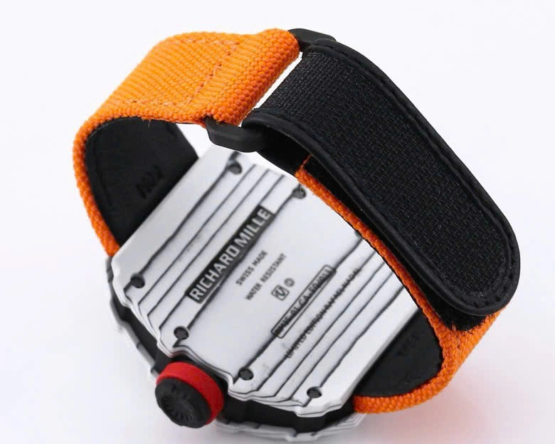 Super Clone Richard Mille RM 35-01 Richard Mille Rafa Cacbon NTPT Orange Strap 42mm — side profile