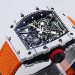 Super Clone Richard Mille RM 35-01 Richard Mille Rafa Cacbon NTPT Orange Strap 42mm — clasp and links