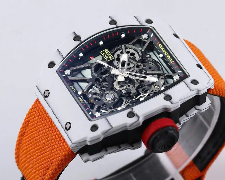 Super Clone Richard Mille RM 35-01 Richard Mille Rafa Cacbon NTPT Orange Strap 42mm — clasp and links