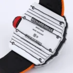 Super Clone Richard Mille RM 35-01 Richard Mille Rafa Cacbon NTPT Orange Strap 42mm — on leather display