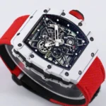 Super Clone Richard Mille RM 35-01 Richard Mille Rafa Cacbon NTPT Red Strap 42mm — bracelet detail